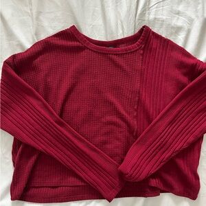 Red cropped sweater